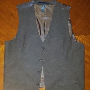 Perry Ellis  gray check vest